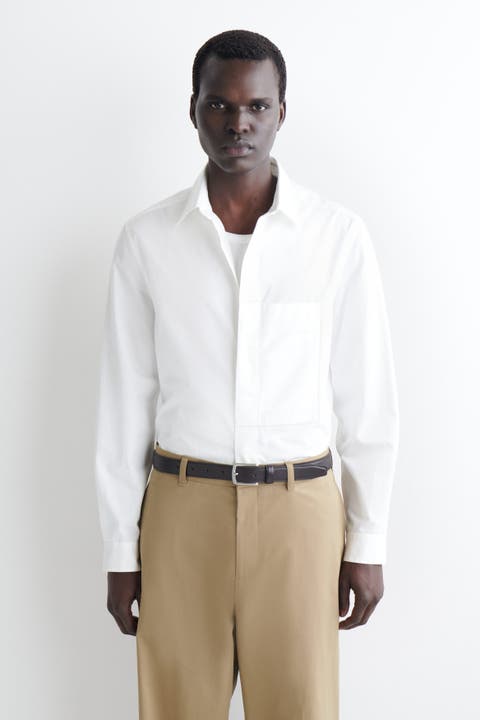 Slim Pocket-detail Pima Cotton Shirt