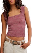Free People Love Letter Floral Knit Camisole