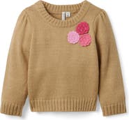 Janie and Jack Floral Applique Sweater