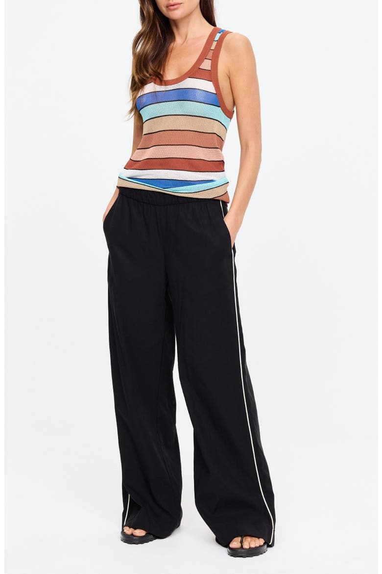 Elita Wide Leg Pants, Alternate, color, BLACK
