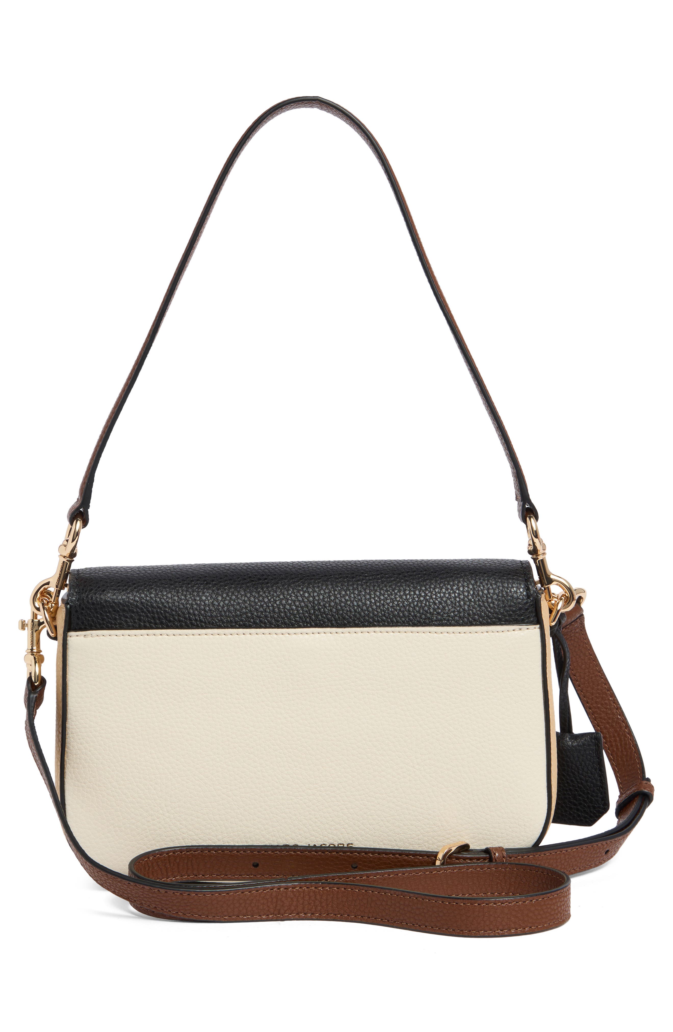 Marc Jacobs The Bold Saddle Leather Shoulder Bag, Alternate, color, Black Multi