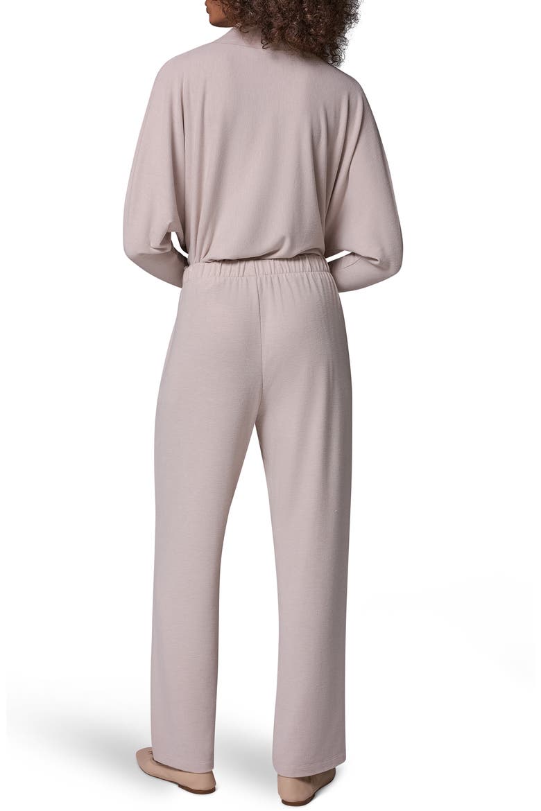 Pleated Brushed Jersey Pants, Alternate, color, OAT HEATHER