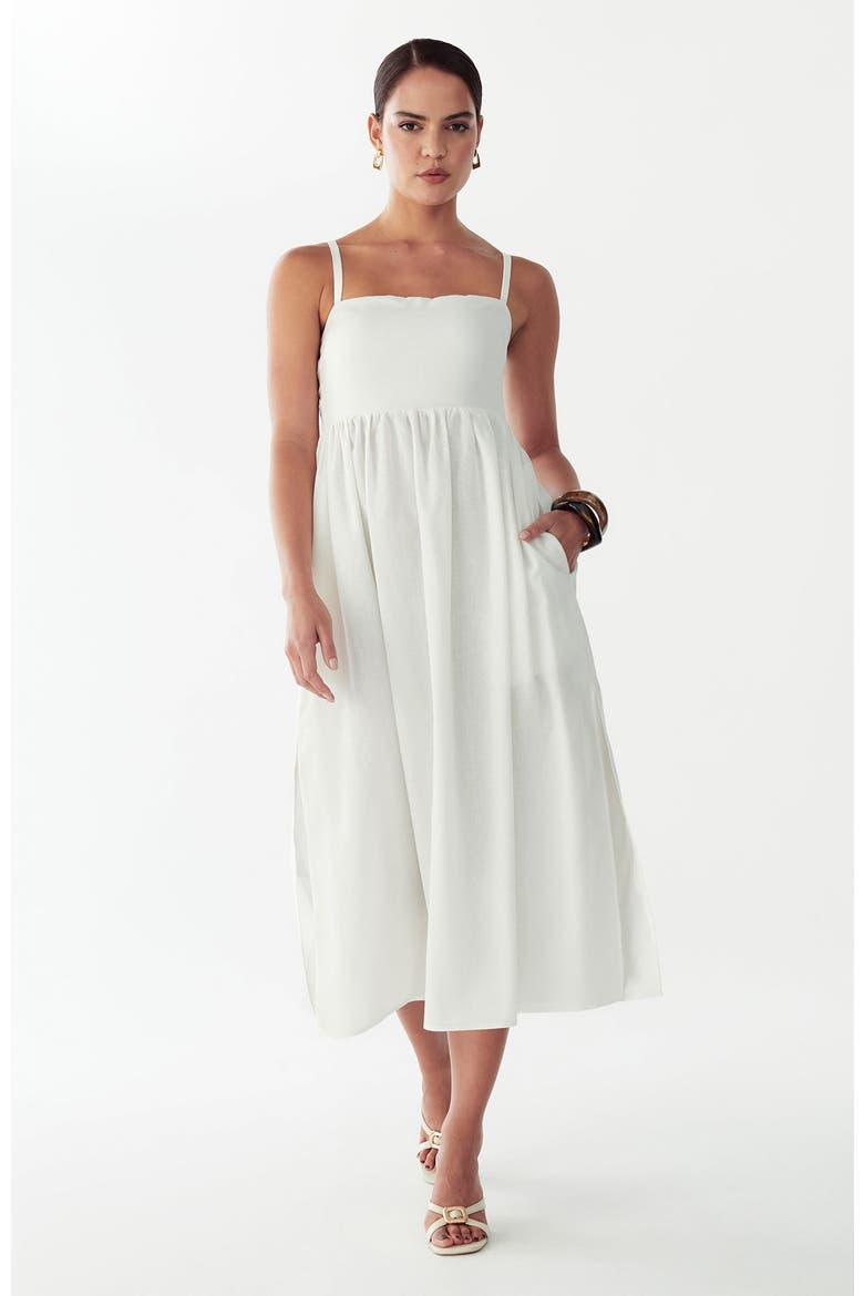 Lanah Midi Dress, Alternate, color, Off White