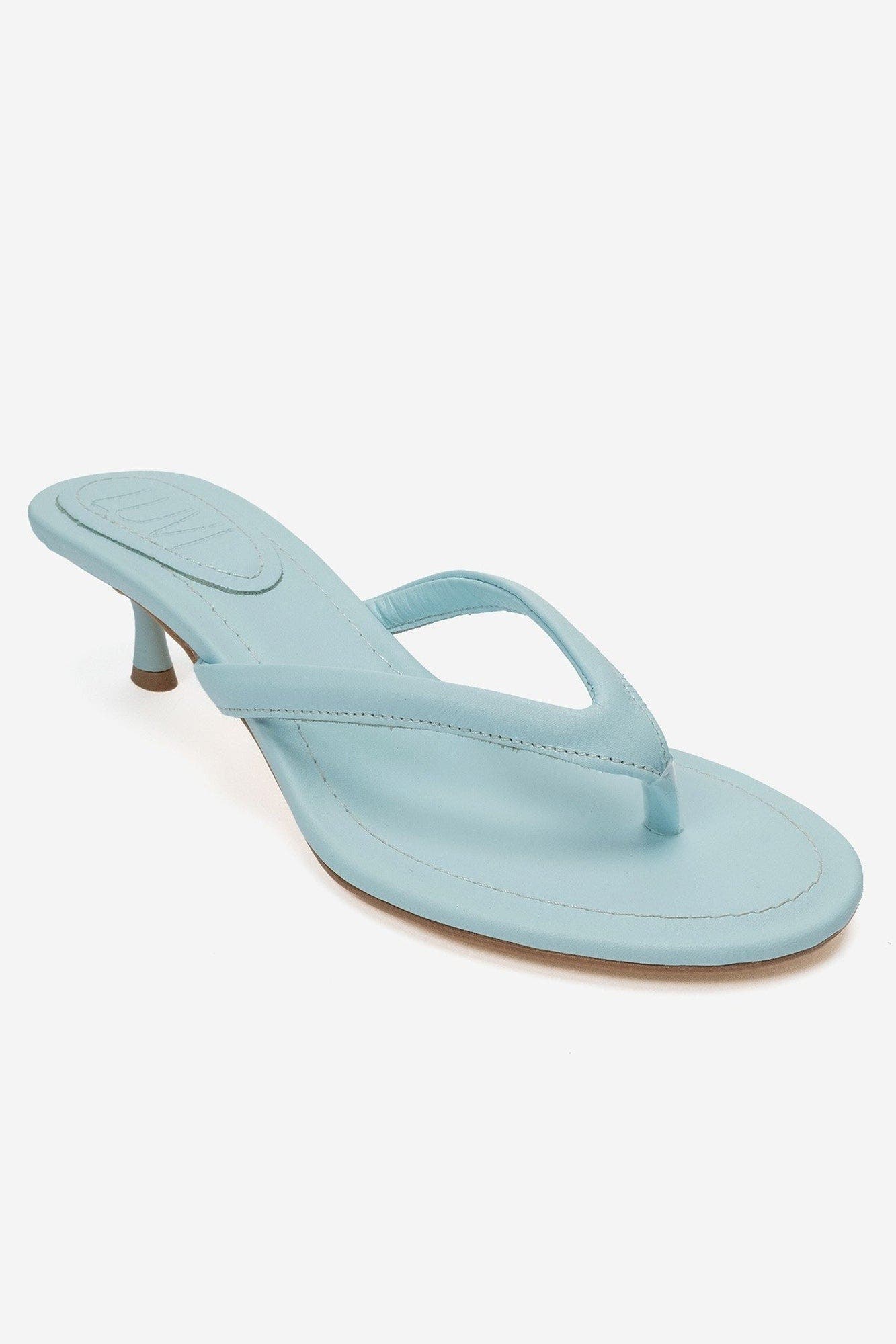 Norell Stiletto Thong Sandal, Alternate, color, Baby Blue