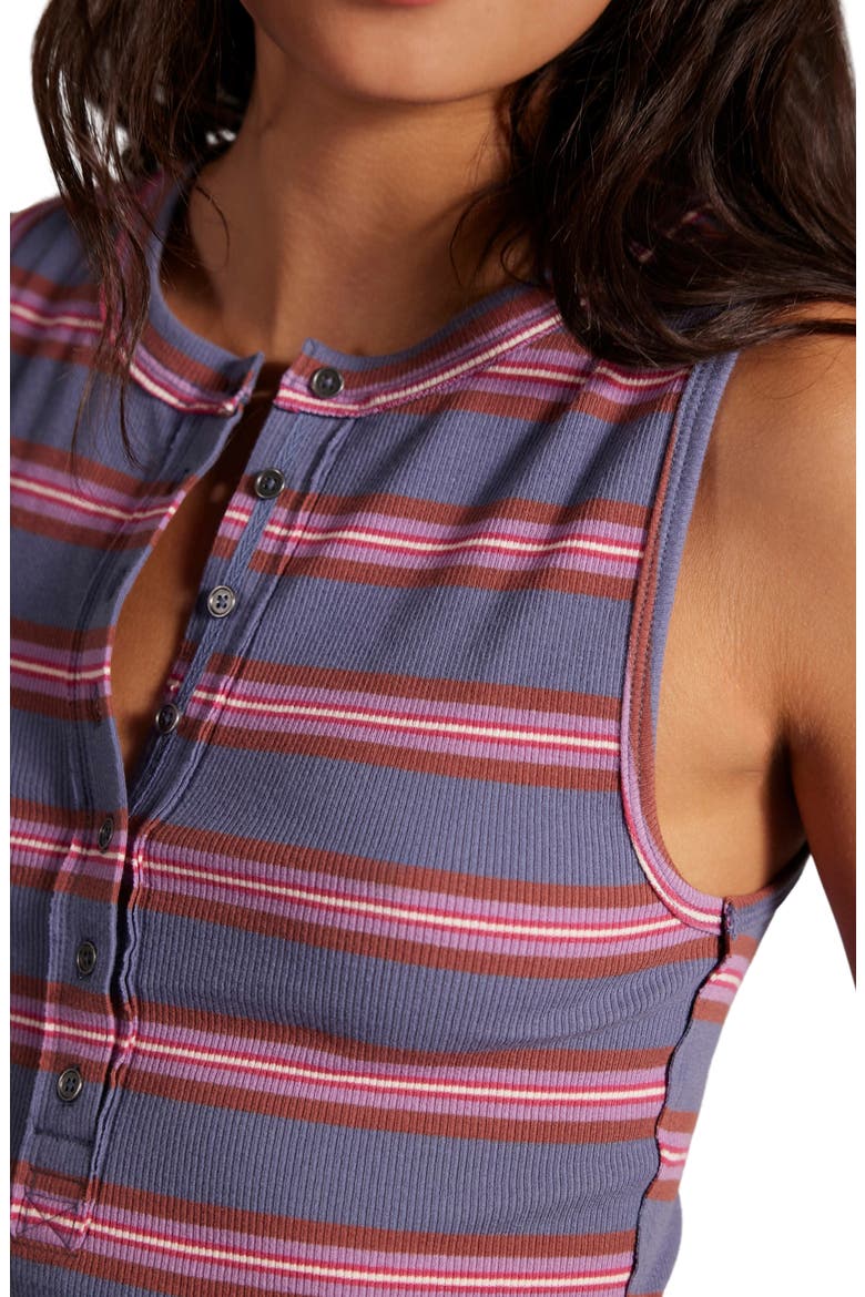 Jamie Stripe Henley Tank, Alternate, color, NAVY COMBO