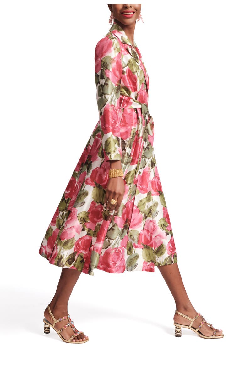 Frances Valentine Lucille Wrap Dress Pretty Peonies, Alternate, color, 