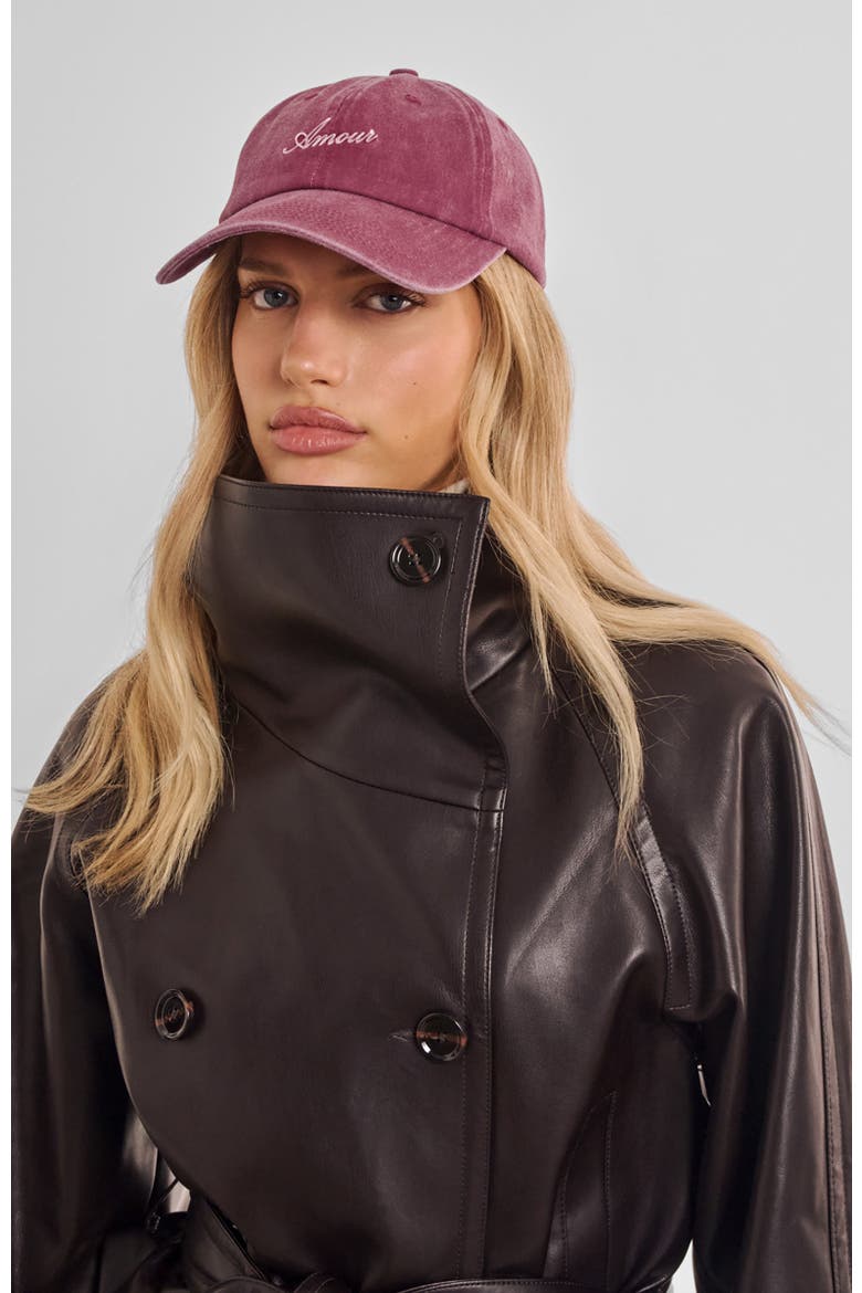 Embroidered Cap, Alternate, color, Red