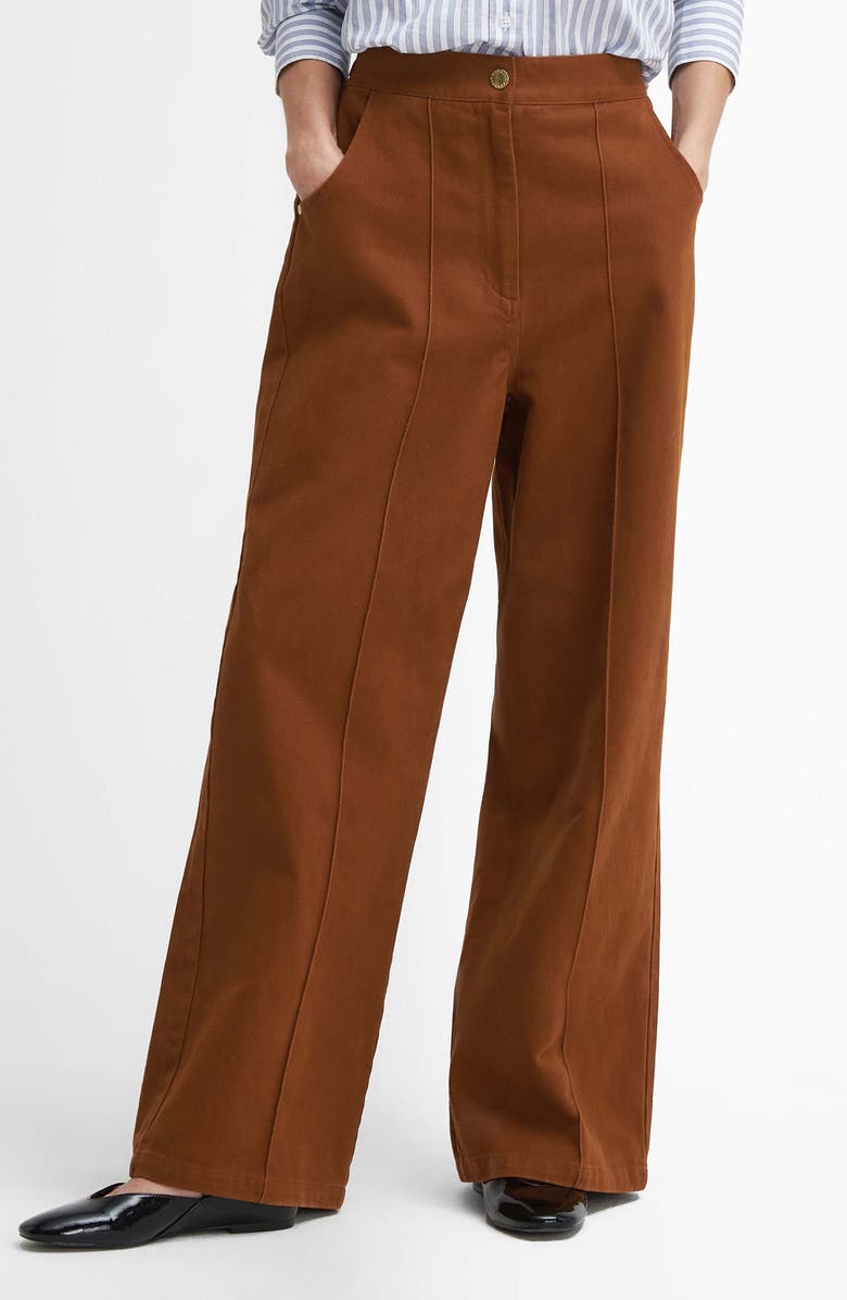 Barbour Allerston High Waist Utility Wide Leg Pants, Main, color, Old Gold