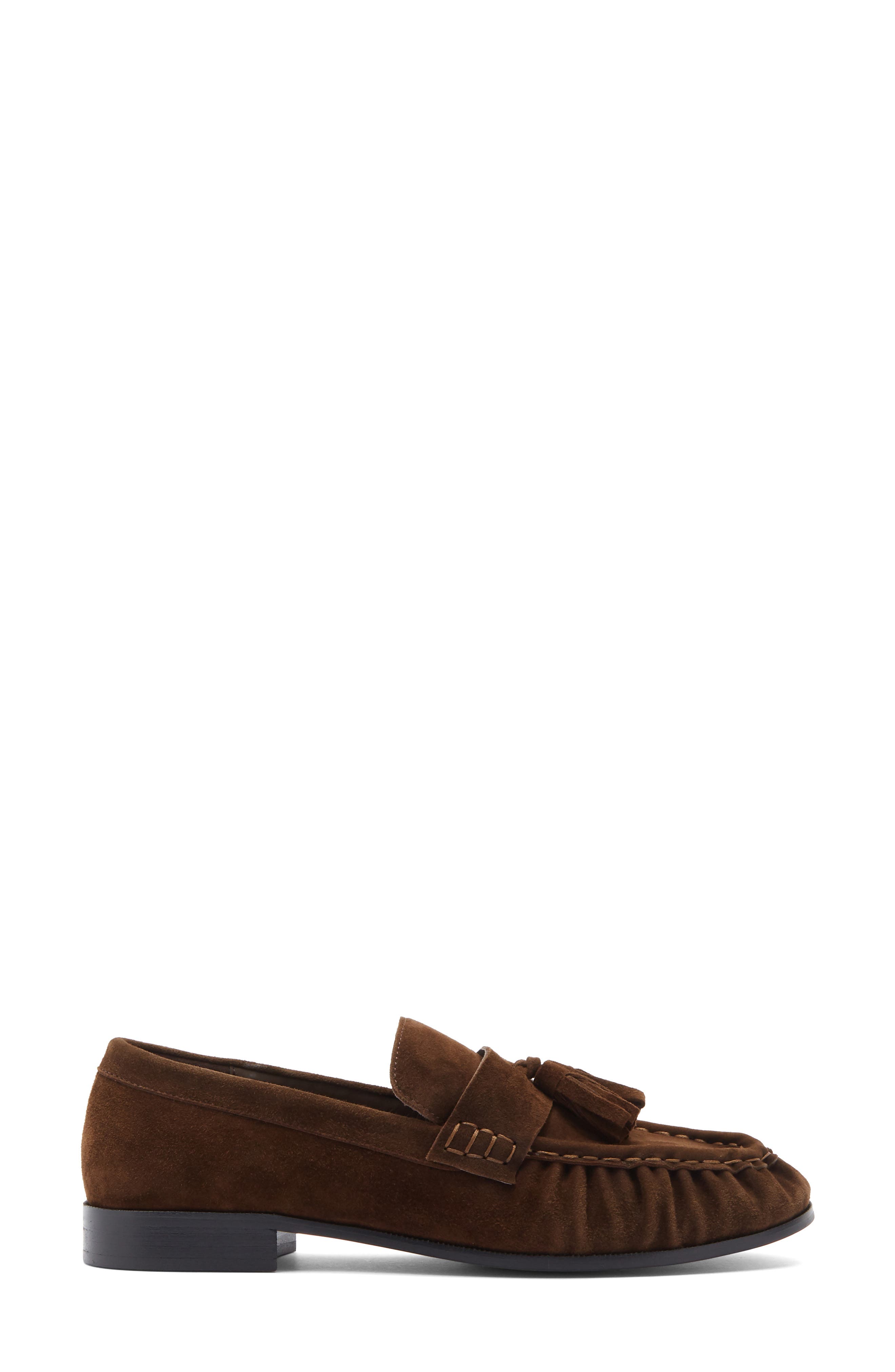 Articulate Kiltie Loafer, Alternate, color, BROWN SUEDE