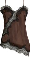 DELUC Sonic Lace Trim Asymmetric Tank