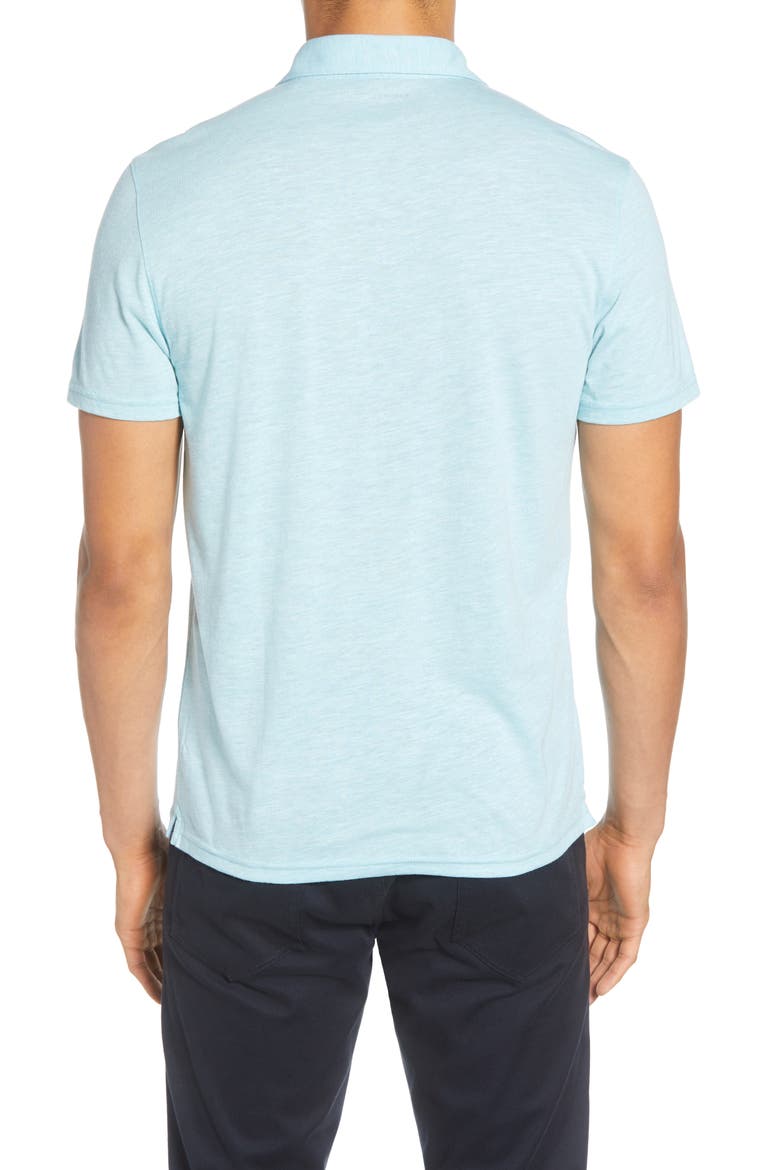 Liff Regular Fit Slub Polo, Alternate, color, AQUA