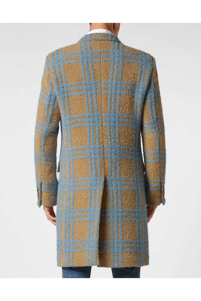 Alpaca Wool Long Coat Men, Alternate, color, beige/lightblue