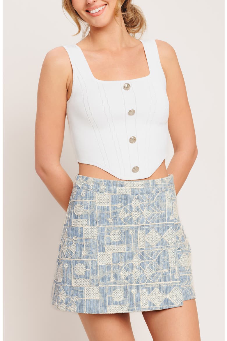 Embroidered Skort, Alternate, color, LIGHT BLUE
