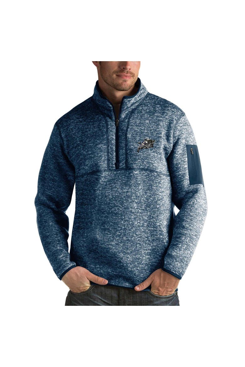 Men's Antigua Navy Navy Midshipmen Fortune Half-Zip Sweatshirt, Main, color, Navy