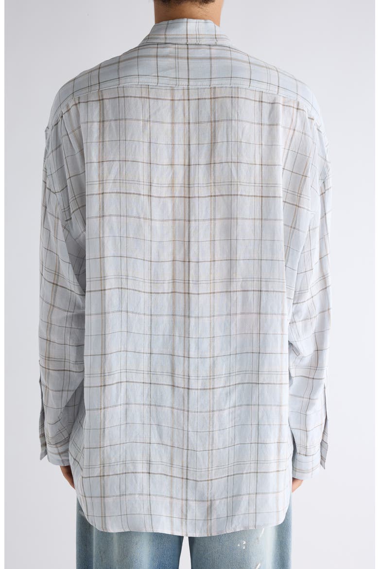 Setar Plaid Button-Up Shirt, Alternate, color, GREY/ PINK