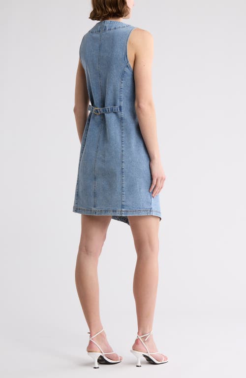 Vigoss Denim Buttoned Dress In Light Wash