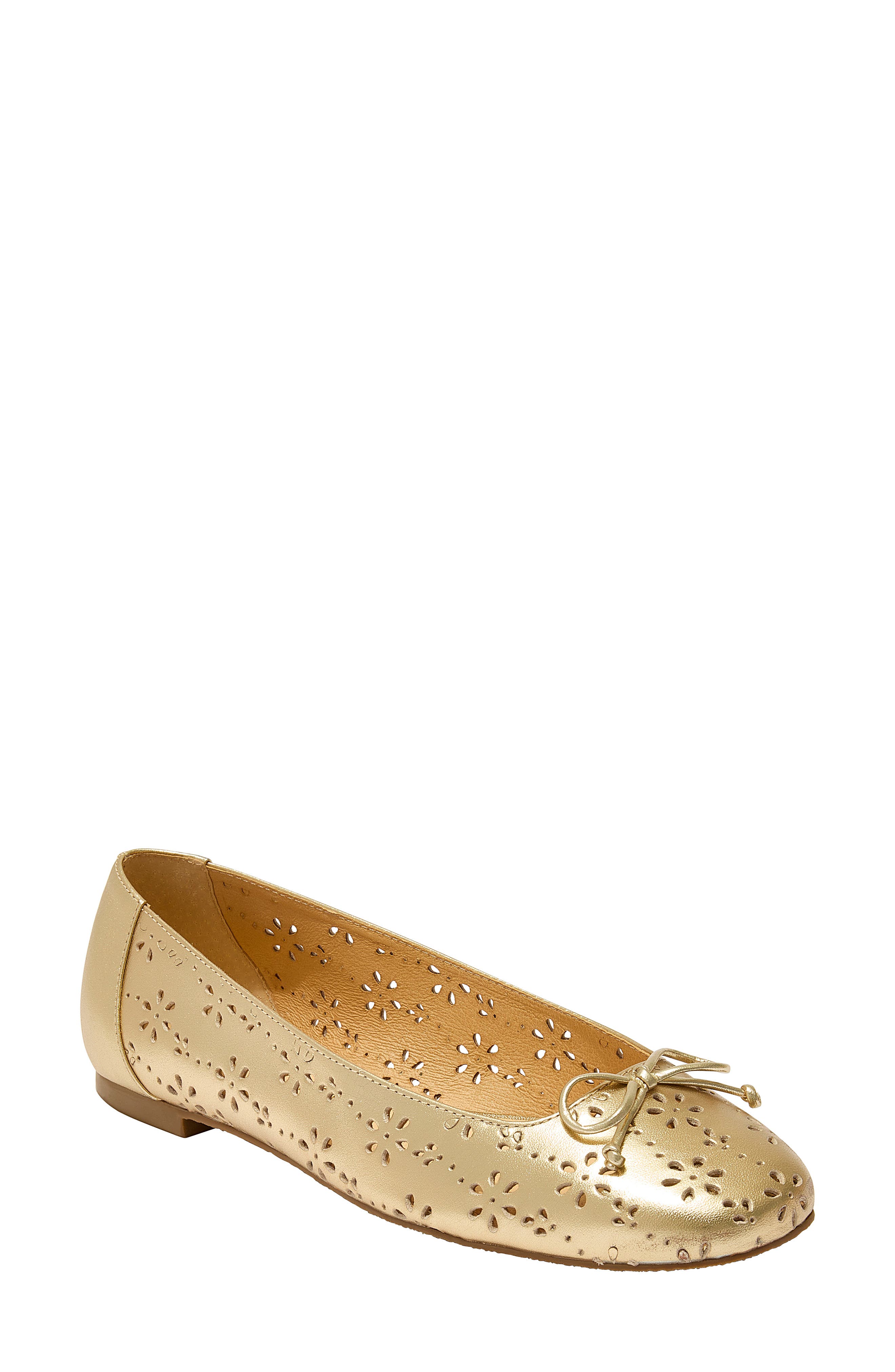 Kenlyn Ballet Flat, Main, color, PERFORATED PLATINUM