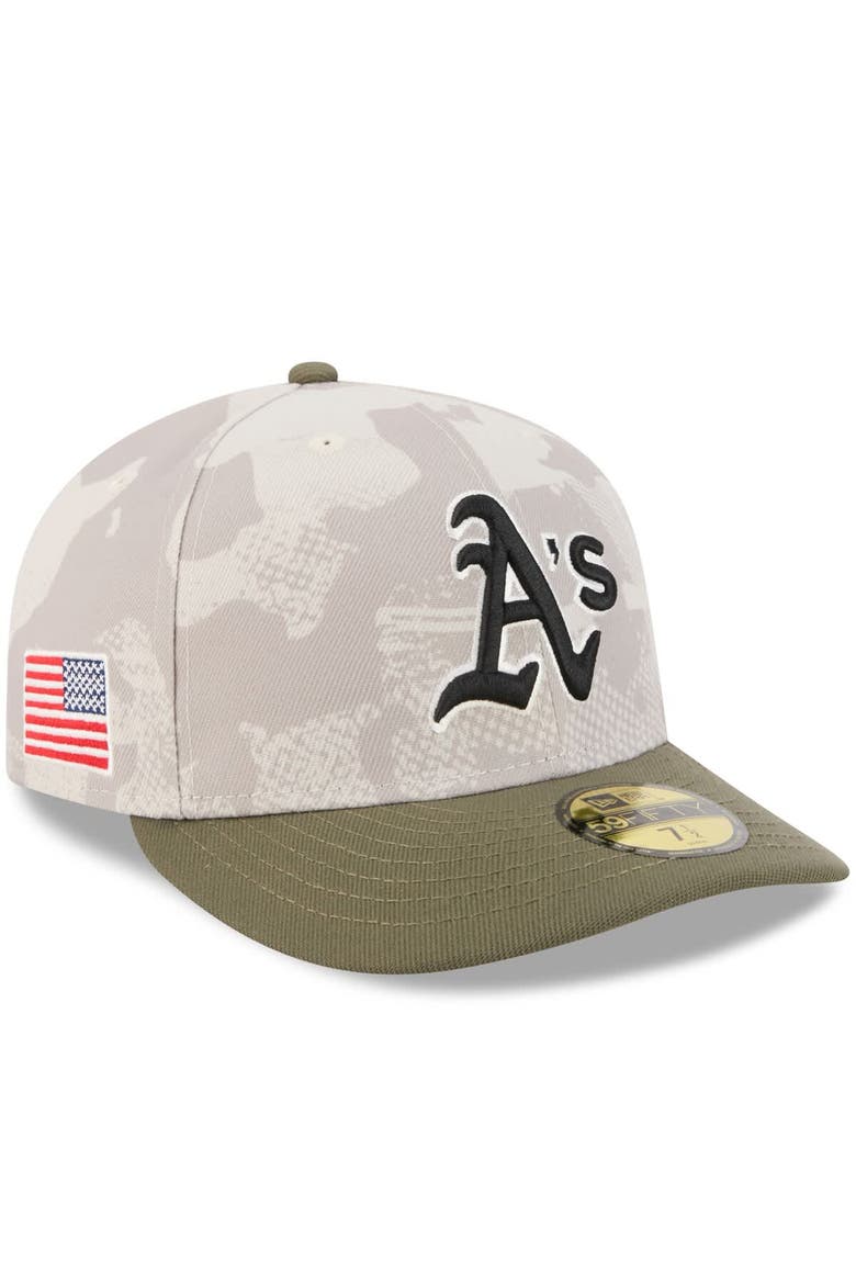 Men's New Era Light Beige/Olive Athletics 2025 Armed Forces Day 59FIFTY Fitted Hat, Main, color, Light Beige