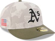 New Era Men's New Era Light Beige/Olive Athletics 2025 Armed Forces Day 59FIFTY Fitted Hat