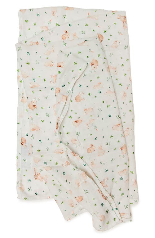 Shop Loulou Lollipop Muslin Swaddle Blanket In Bunny Meadow