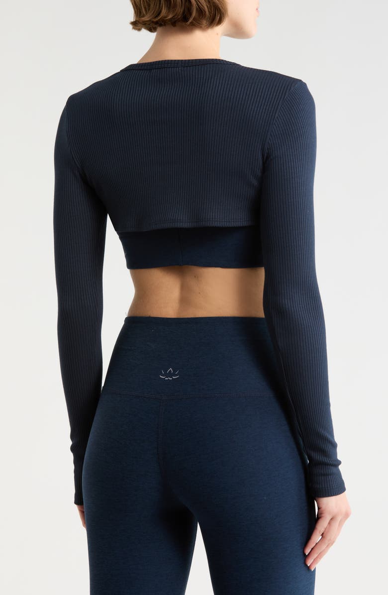 Beyond Yoga Formation Shrug, Alternate, color, Nocturnal Navy