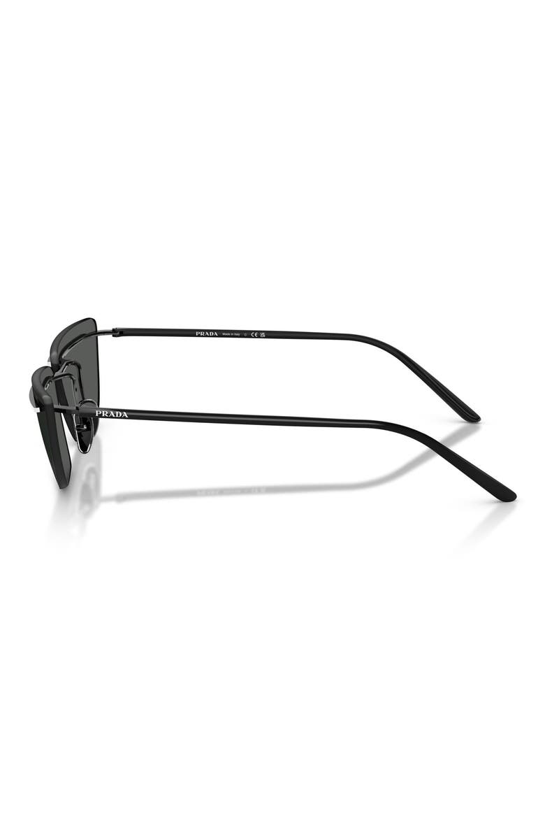 64mm Oversize Butterfly Sunglasses, Alternate, color, BLACK/ WHITE / DARK GREY