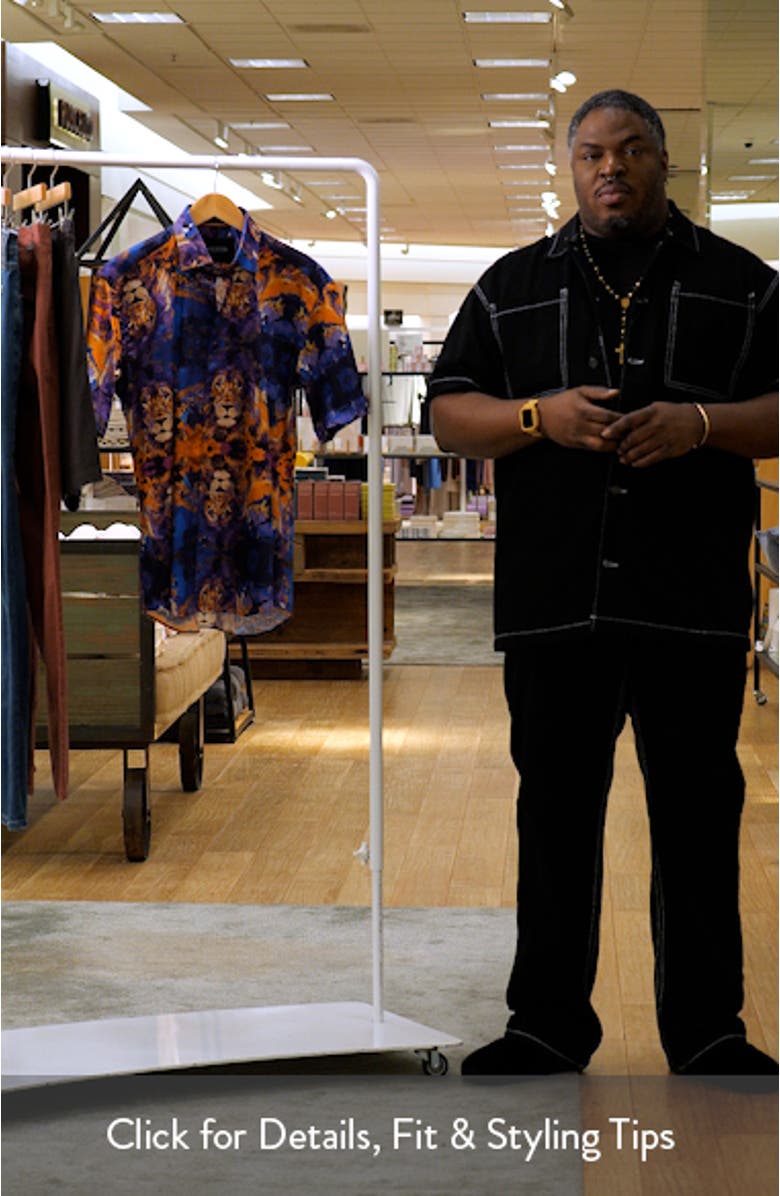 Galileo Earthlion 94 Multi Contemporary Fit Short Sleeve Button-Up Shirt, sales video thumbnail