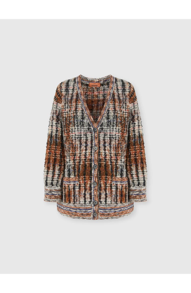 Missoni Cardigan With Check Pattern, Main, color, White
Beige
