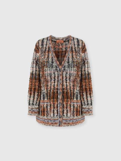 Cardigan With Check Pattern