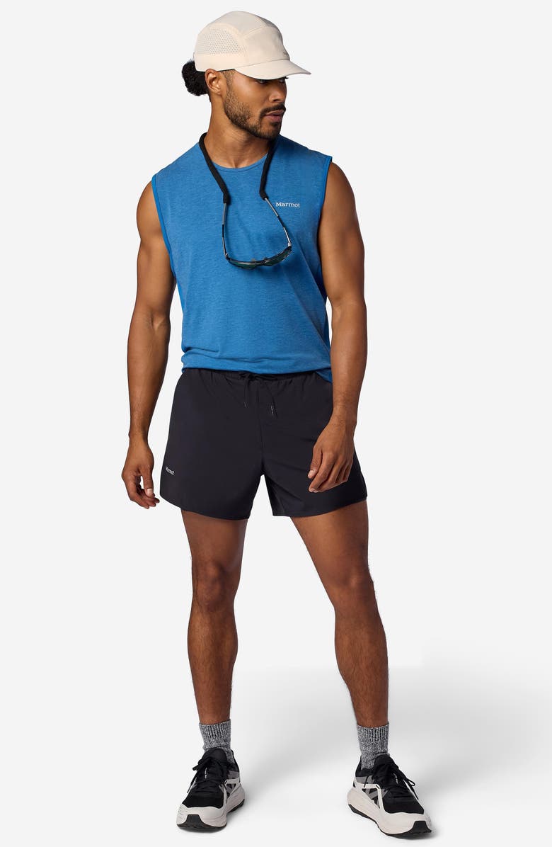 Marmot Unpaved Lined Active Drawstring Shorts, Alternate, color, Black