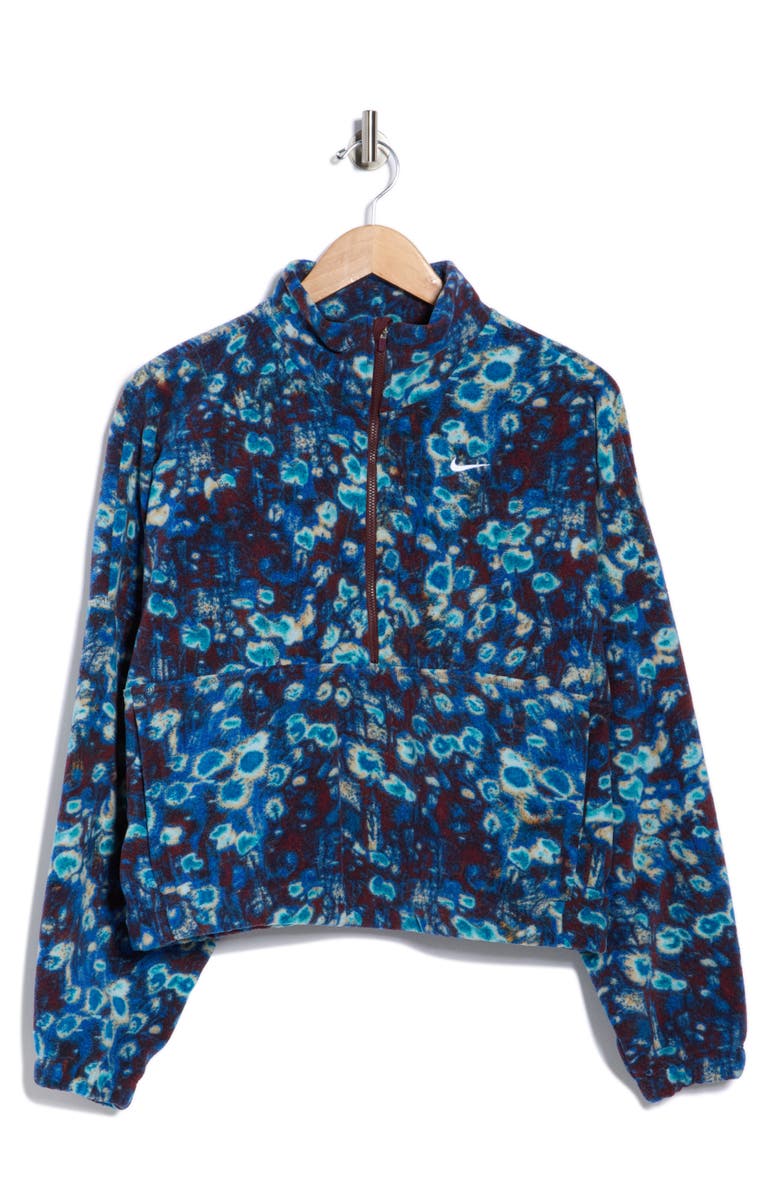 Nike One Half Zip Polar Jacket, Alternate, color, Burgundy Crush