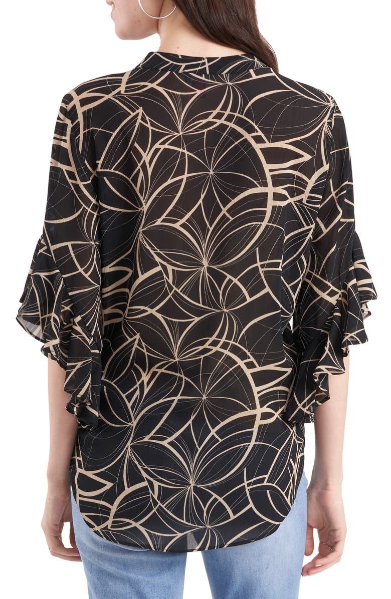 Vince Camuto Swirl Print Top, Alternate, color,