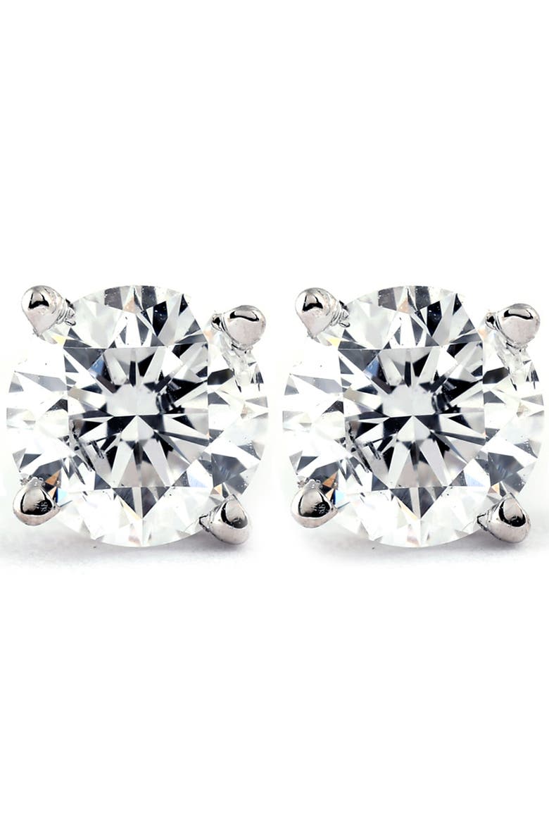 1 ct T.W. Diamond Screw Back Studs 14k Gold Lab Grown Eco Friendly, Main, color, 14k White Gold