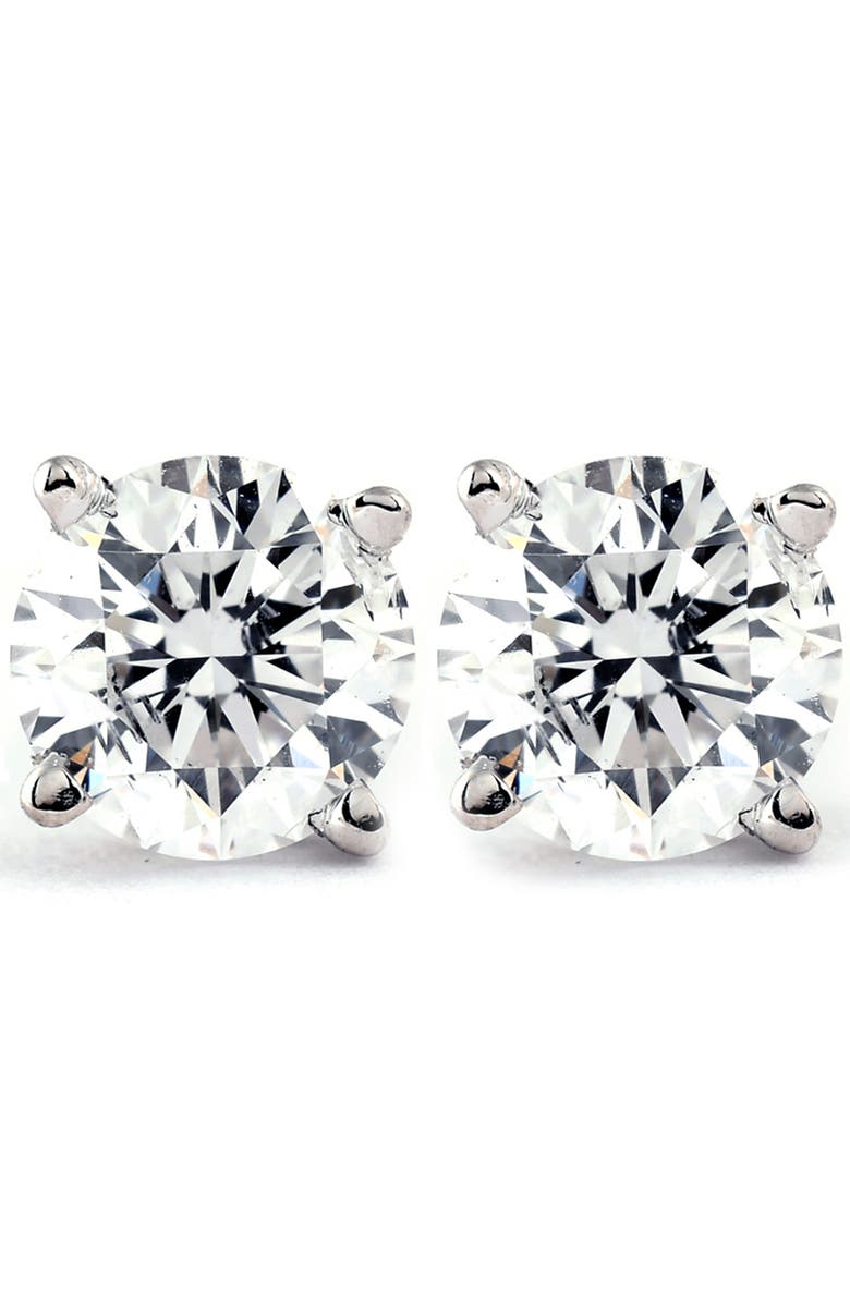 Bliss Diamond 1 ct T.W. Diamond Screw Back Studs 14k Gold Lab Grown Eco Friendly, Main, color, 14K White Gold