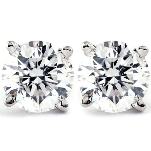 1 ct T.W. Diamond Screw Back Studs 14k Gold Lab Grown Eco Friendly