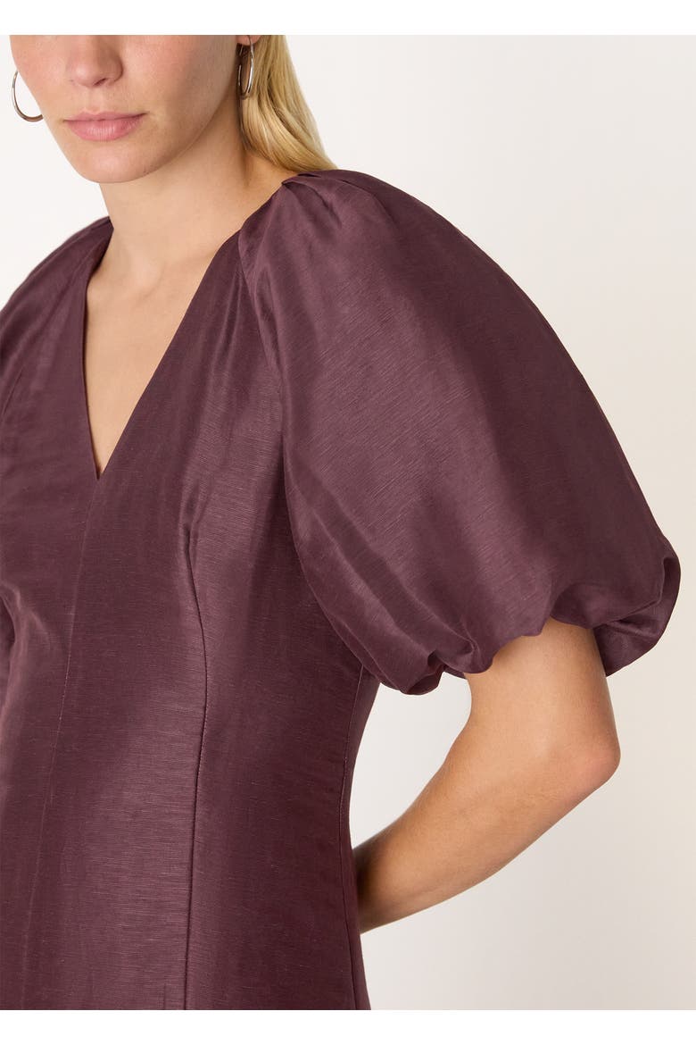 Silk Blend Taffeta Maxi Dress, Alternate, color, Burgundy