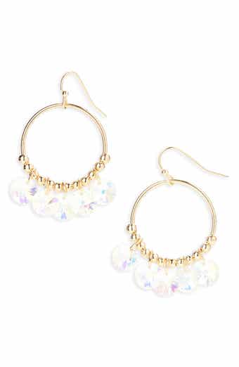 Cara Crystal Hoop Earrings