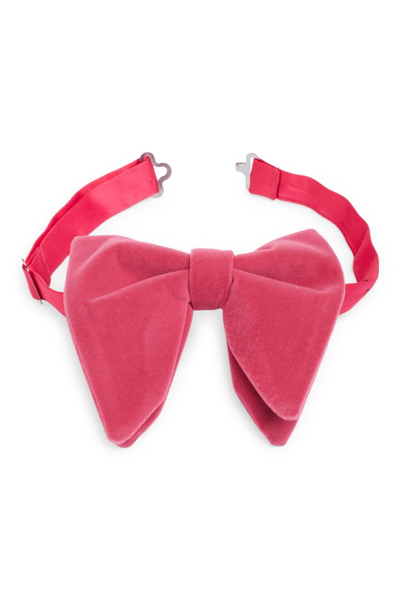 Silk Velvet Bow Tie, Main, color, PINK