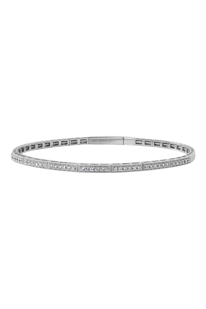Diamond Flex Bangle Bracelet (Nordstrom Exclusive), Main, color, 18K WHITE GOLD
