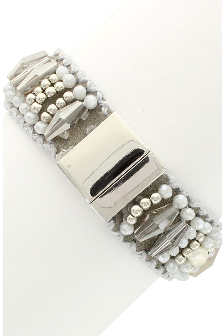 CARLA EMBELLISHED MAGNETIC CLA, Alternate, color, SILVER / GREY