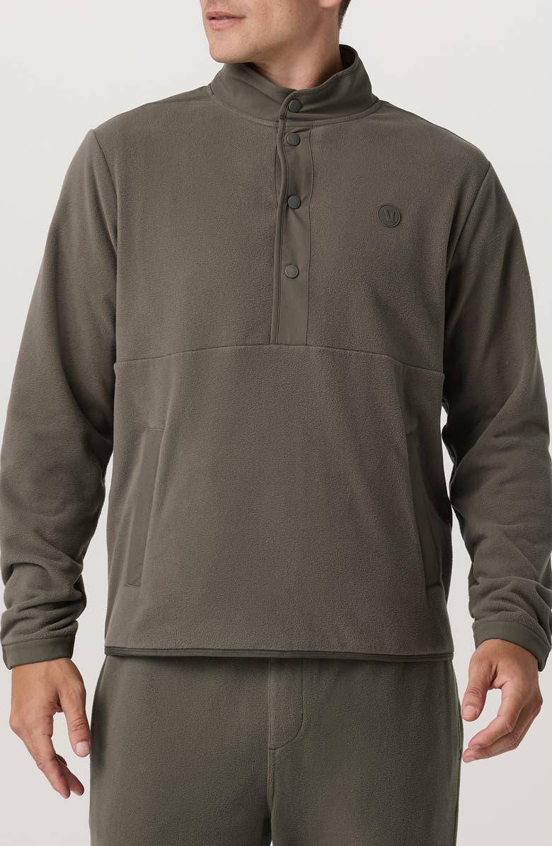 Vuori Half Snap Water Repellent Fleece Pullover, Alternate, color, Root