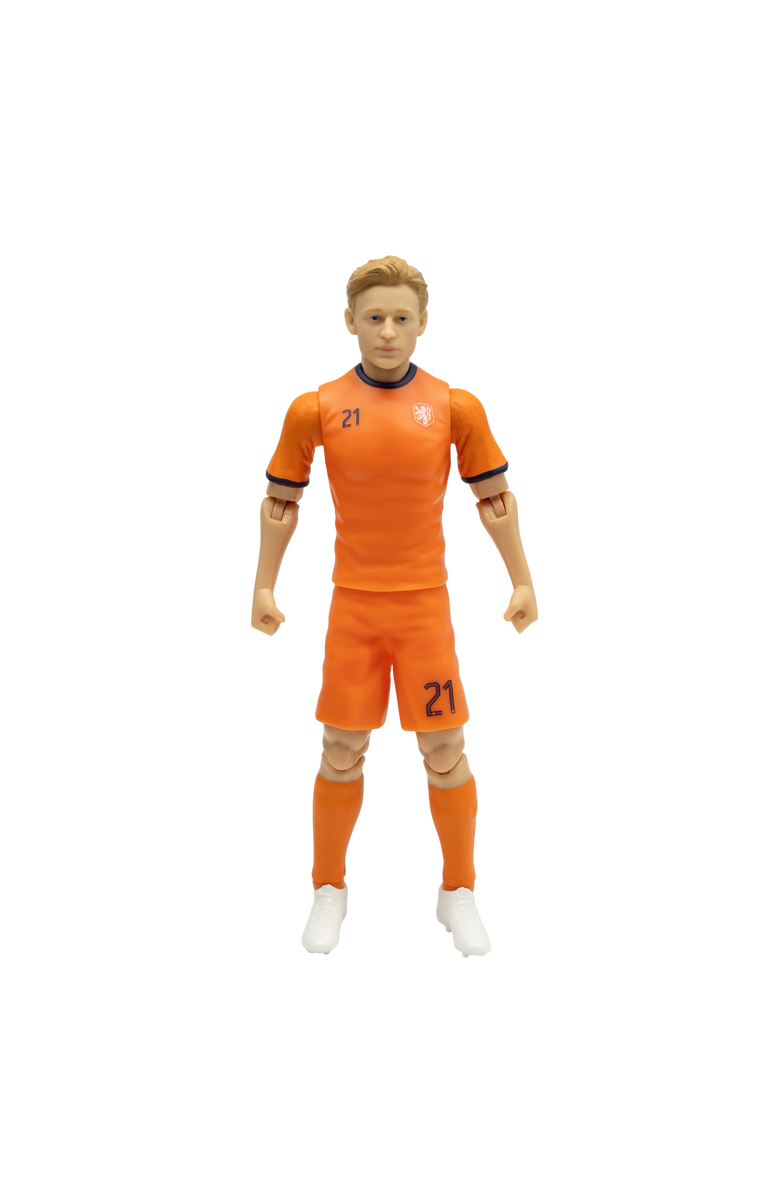 Banbo Toys Sockers Netherlands National Frenkie de Jong 8" Soccer Action Figure, Main, color, Orange