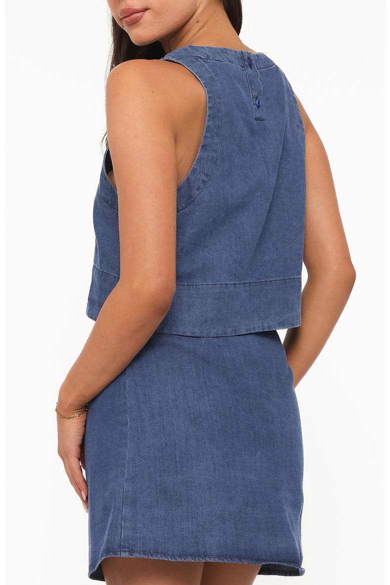 Siena Sleeveless Boxy Crop Top, Alternate, color, MEDIUM WASH DENIM