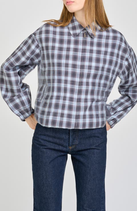 Adeline Plaid Bomber Jacket