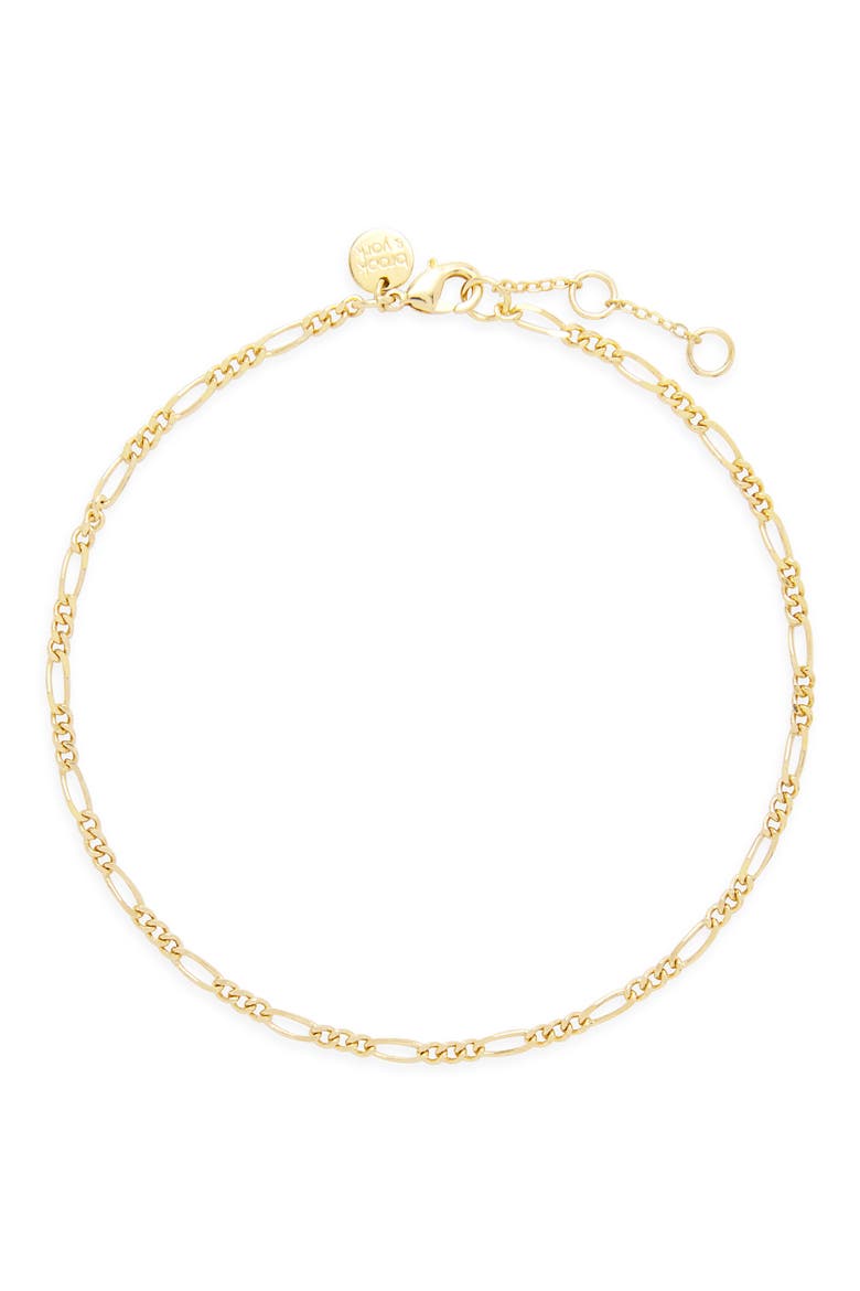 Lennon Figaro Chain Anklet, Main, color, GOLD