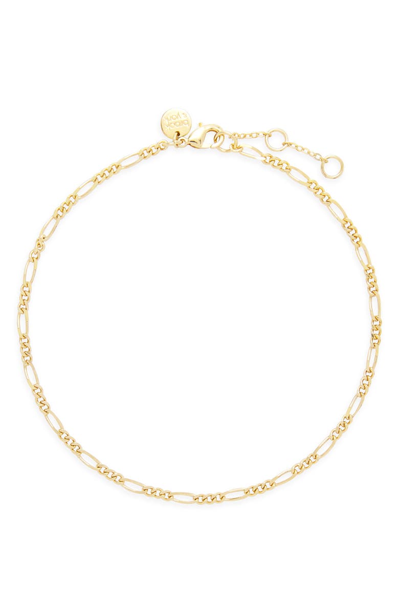 Brook and York Lennon Figaro Chain Anklet, Main, color, Gold
