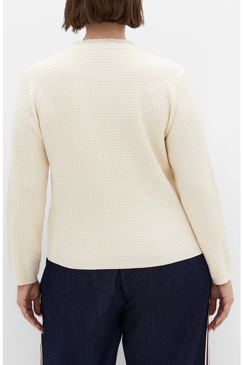 Cleo Textured Knit Cardigan, Alternate, color, CREAM