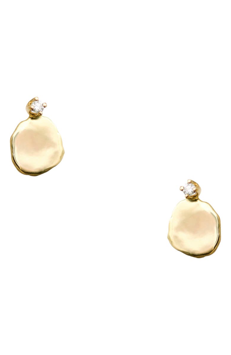 Wwake Medium Disc Stud Earrings, Main, color,