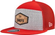New Era Men's New Era Gray/Red Kansas City Chiefs Cork Split Panel 9FIFTY Trucker Snapback Hat