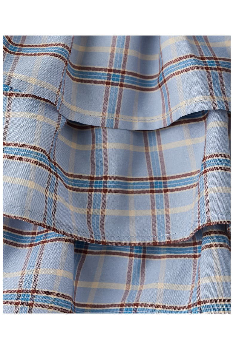 Ruffled Check Shorts, Alternate, color, BLUE